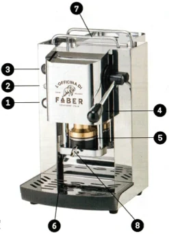 Faber Pro Deluxe Edelstahl ESE Pad Maschine 7 Faber Pro Deluxe Edelstahl ESE Pad Maschine -Kaffeegetränke Faber mit BeschriftungriEmCcmpaoQqs