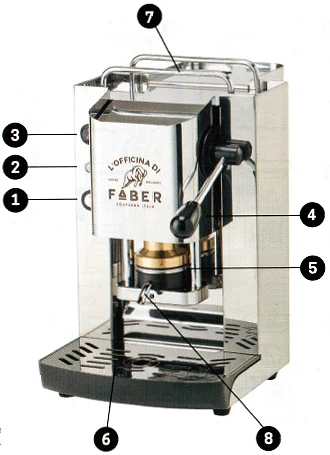 Faber Pro Deluxe Edelstahl ESE Pad Maschine 4 Faber Pro Deluxe Edelstahl ESE Pad Maschine – Bild 4