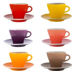 Bunte Cappuccinotassen Set 6 Stück