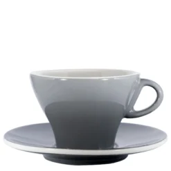 Milchkaffeetasse Bunt - Quarzgrau