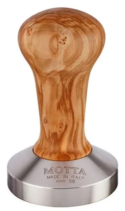 Motta Tamper Olivenbaumholz Edelstahl 58mm Flat
