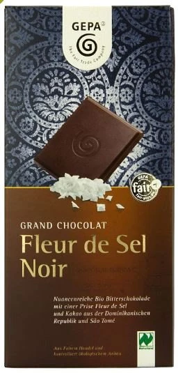 GEPA BIO Schokolade Fleur De Sel Noir 1 GEPA BIO Schokolade Fleur De Sel Noir